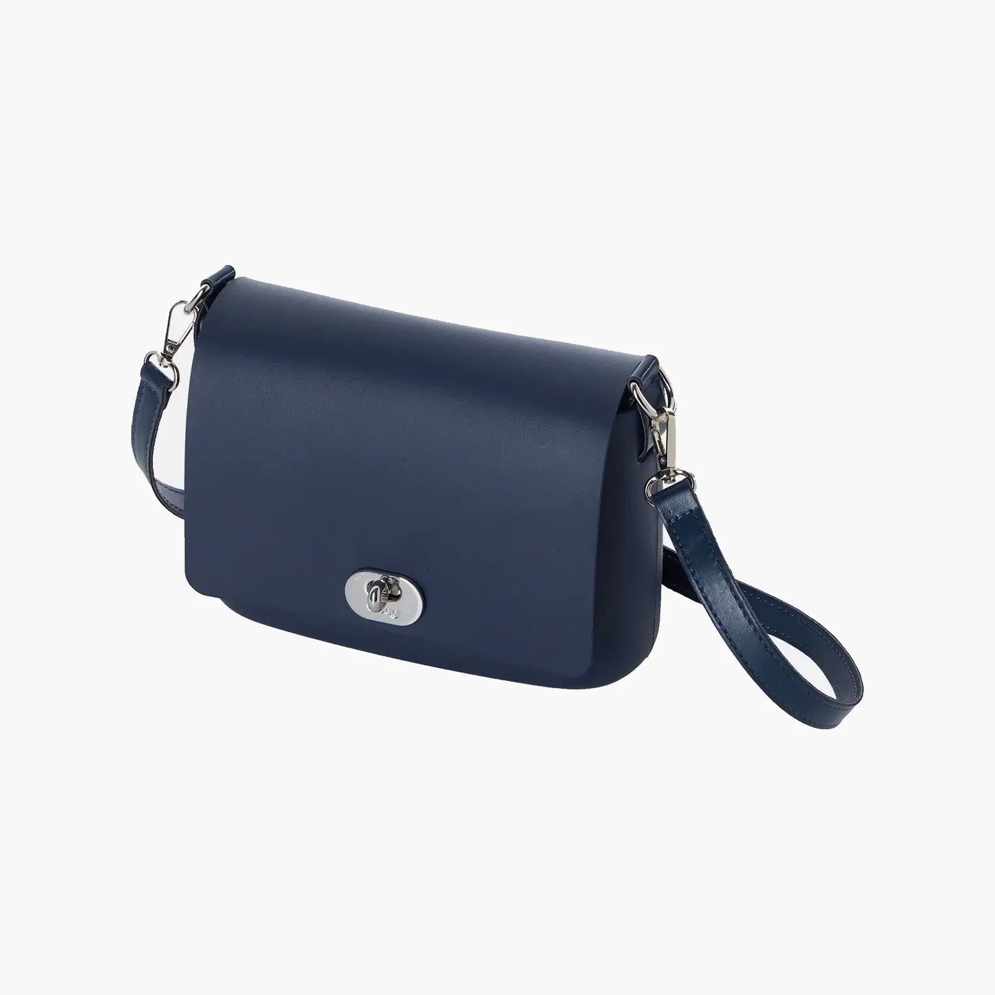 O Pocket handbag with thin long handle