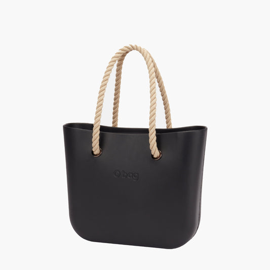 O bag with inner bag and rope handles
