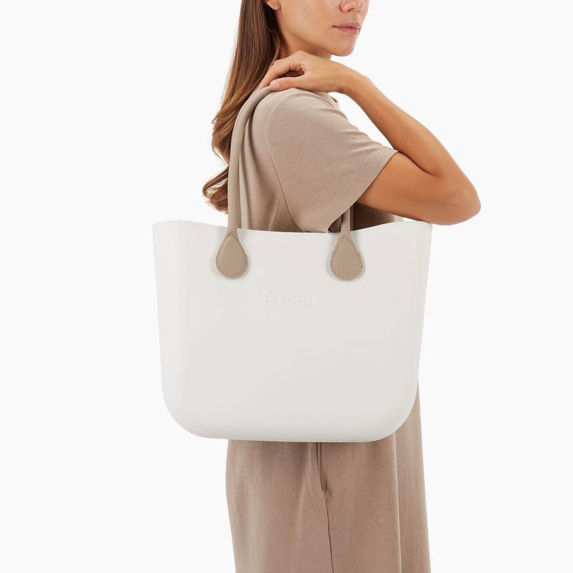 O bag with inner bag and eco leather handles
