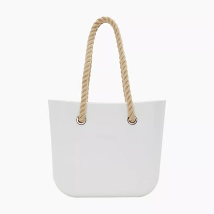 O bag with inner bag and rope handles